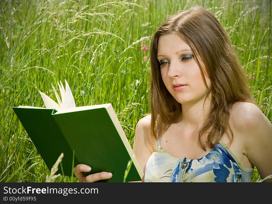 Romantic Girl With Book