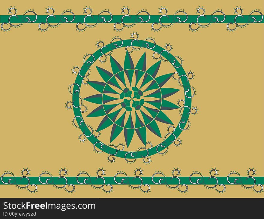 Vector illustration with decorative pattern