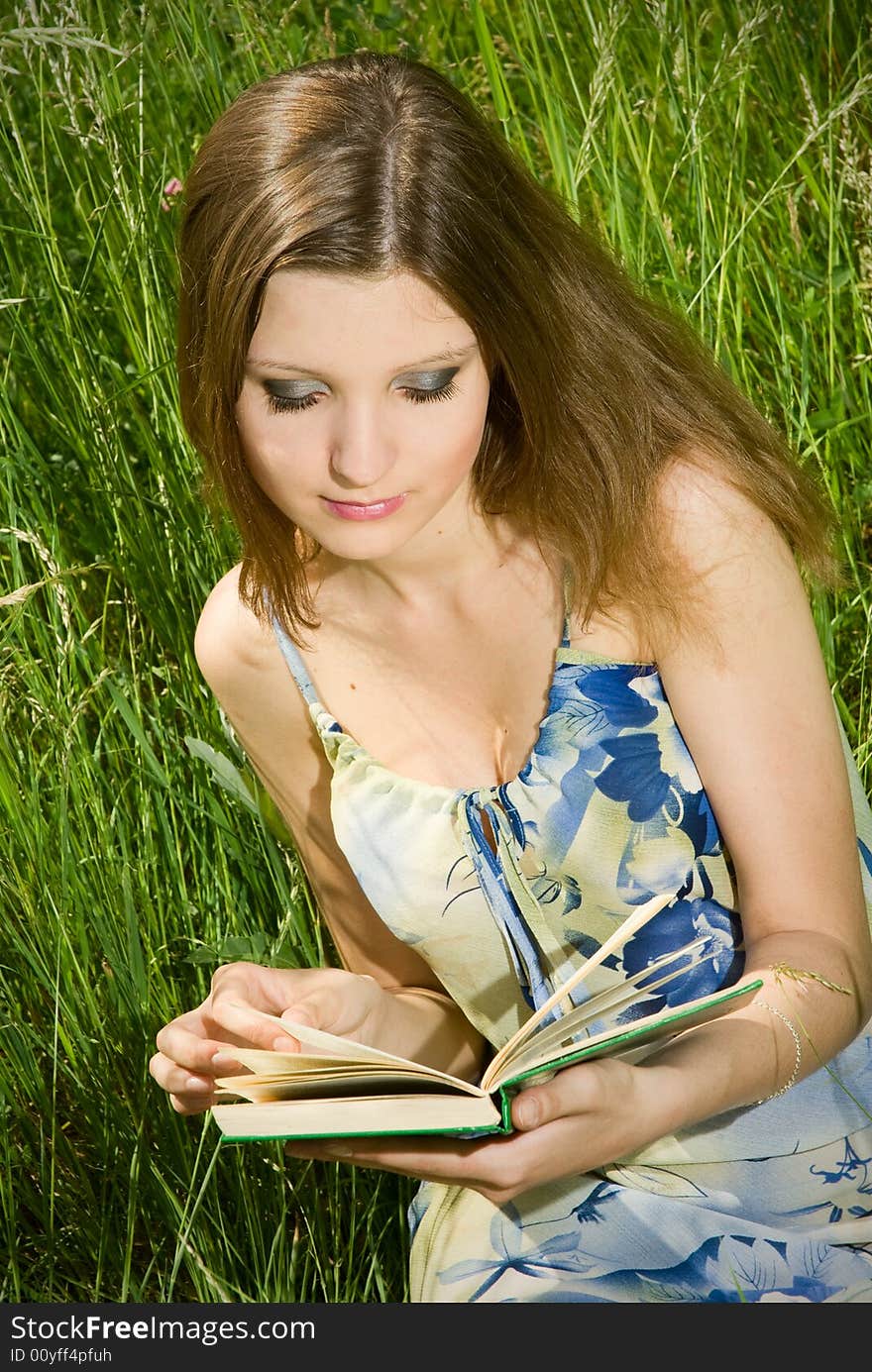 Romantic Girl With Book