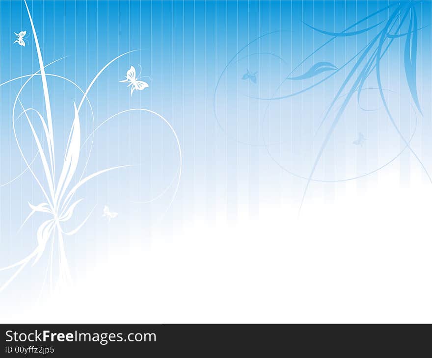 Abstract floral vector background with copy space