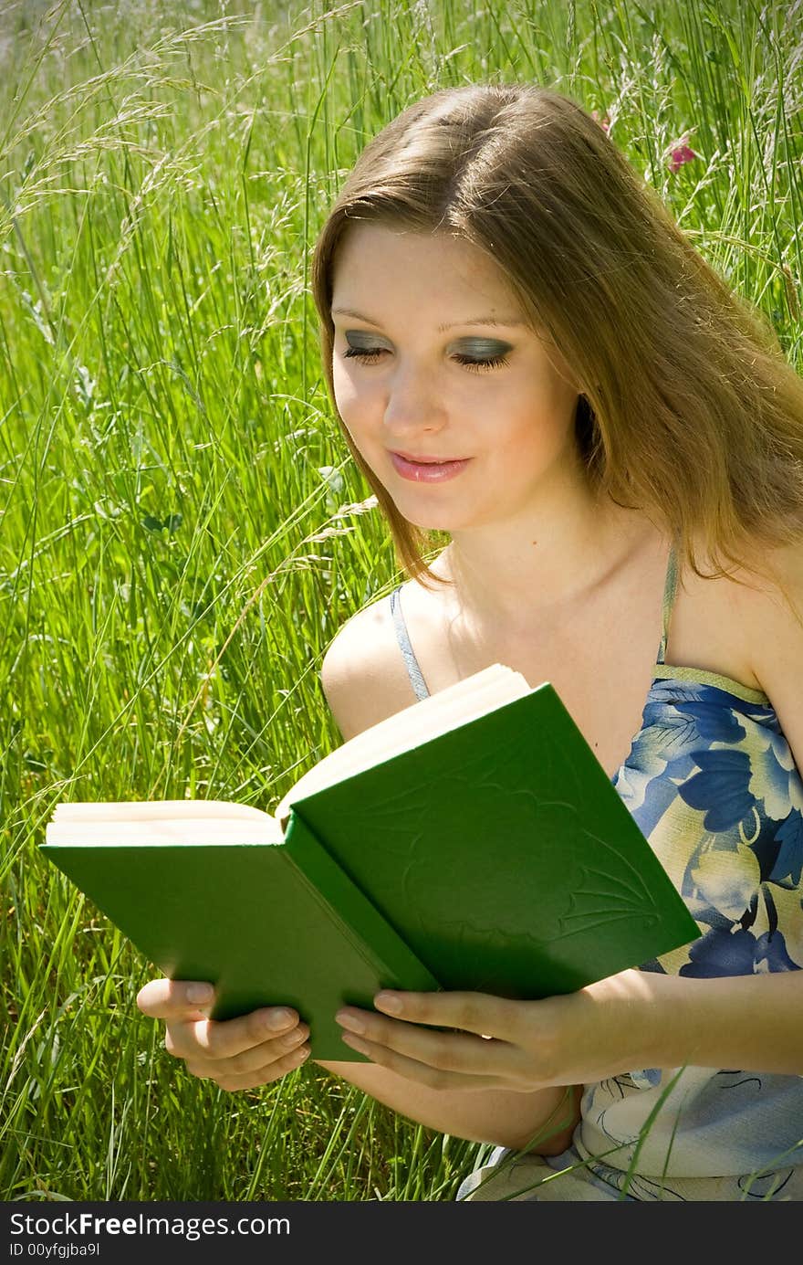 Romantic Girl With Book