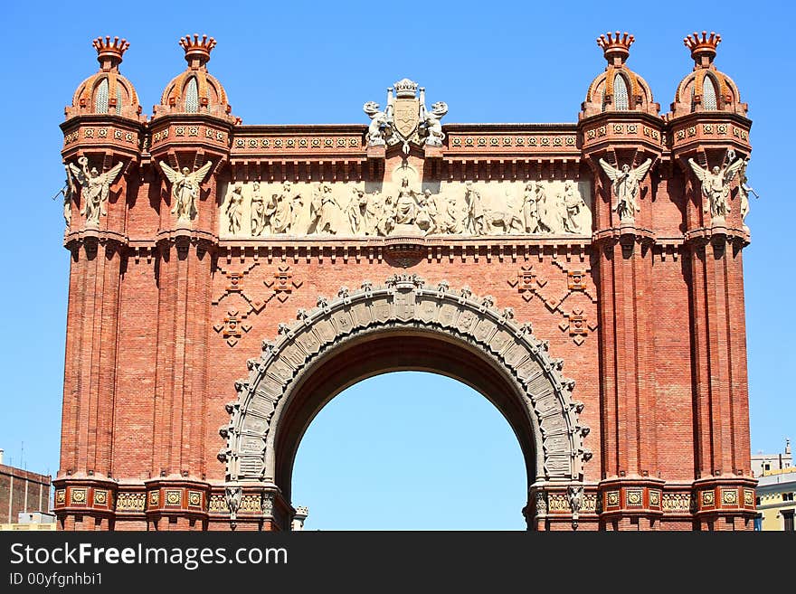 Triumphal arch in barcelona