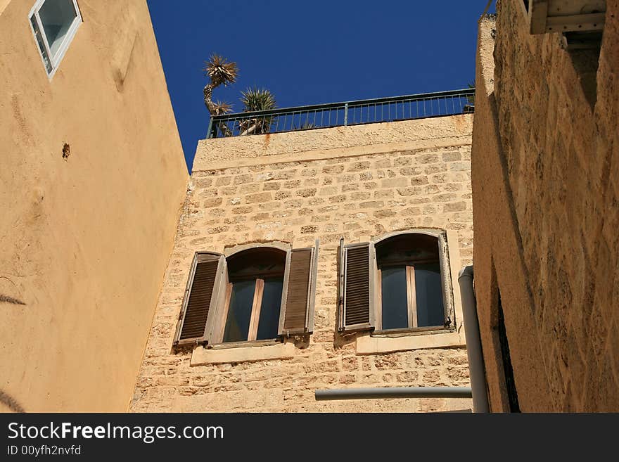 Stone houses and walls of the old city of Jafo in Israel. Stone houses and walls of the old city of Jafo in Israel