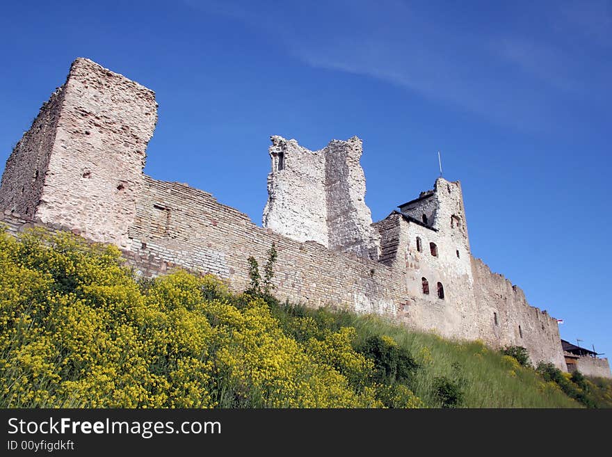 Ruins of a fortress on a hill in Rakvere, Estonia. Ruins of a fortress on a hill in Rakvere, Estonia