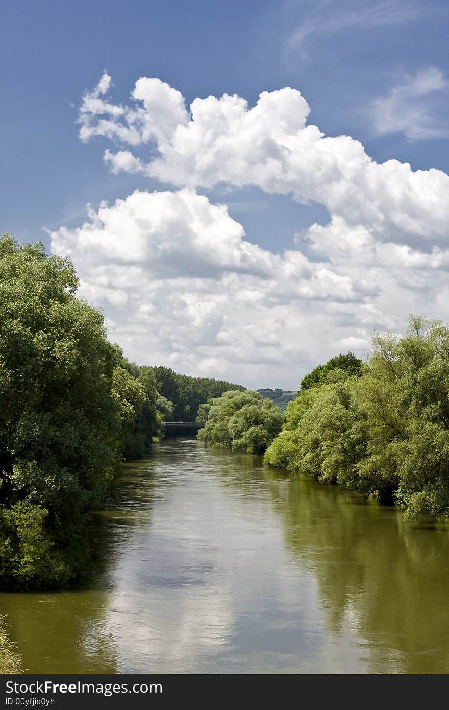 River danube near the town of regensburg, germany. River danube near the town of regensburg, germany