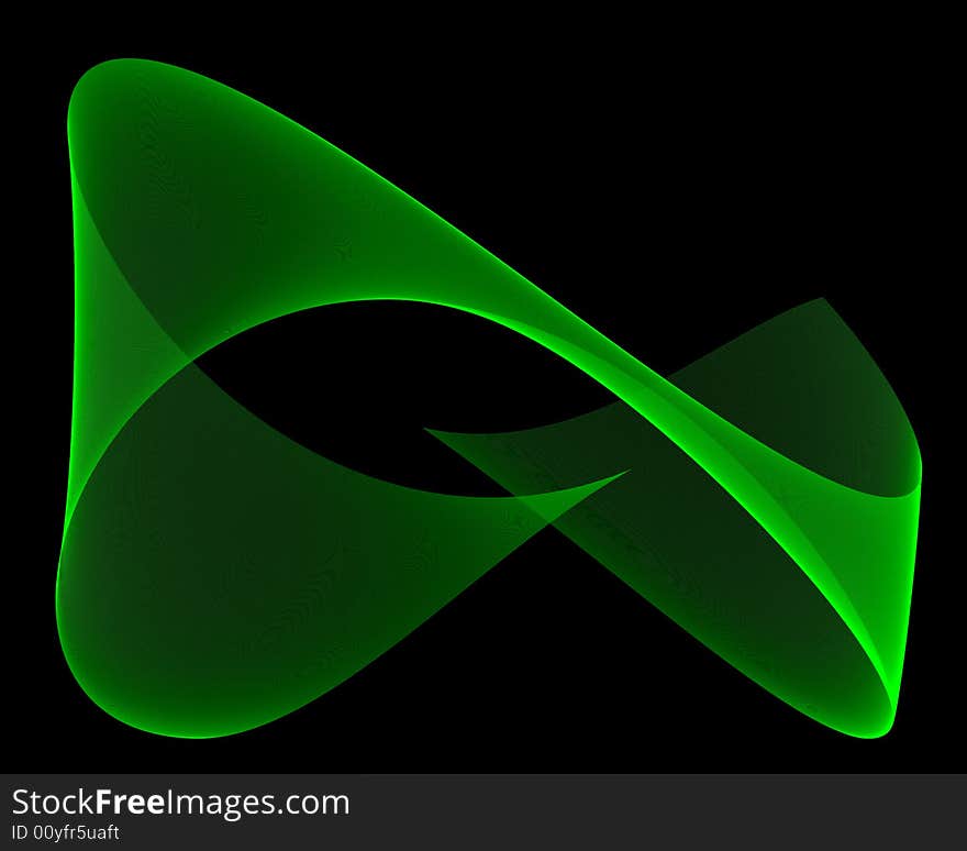 Abstract shape on black background. Abstract shape on black background