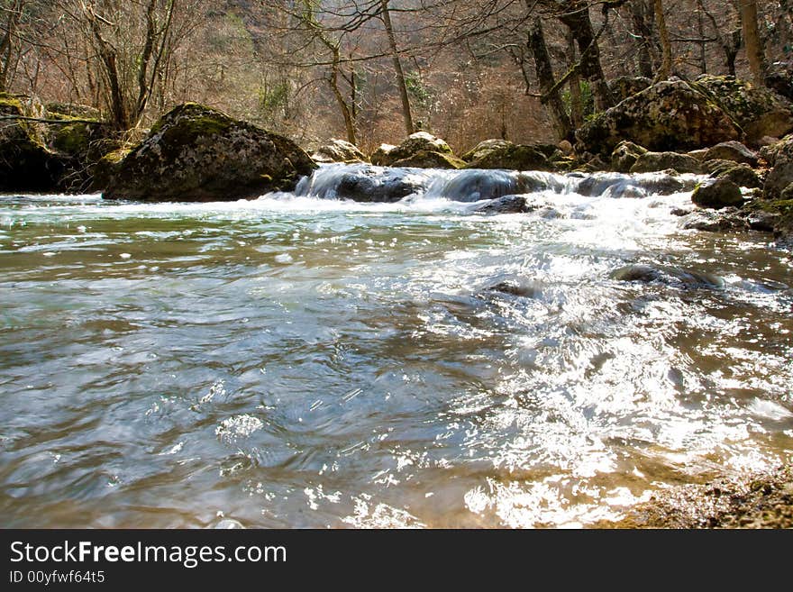 A beautiful river in Crimea. A beautiful river in Crimea