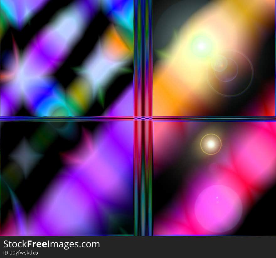 A computer generated fractal abstract in a window style. A computer generated fractal abstract in a window style.