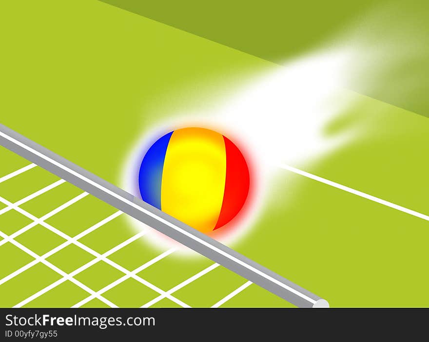 Illustration for football game / goal romania. Illustration for football game / goal romania