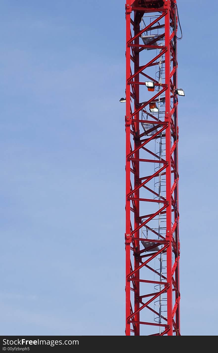 Construction crane abstract against blue sky