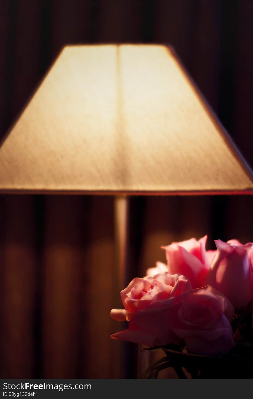 Flowers by the lamp