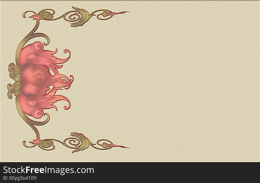 Floral art deco background in satined texture for note paper and desing. Floral art deco background in satined texture for note paper and desing