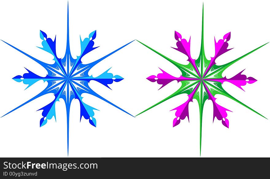 Two Beautiful Snowflakes