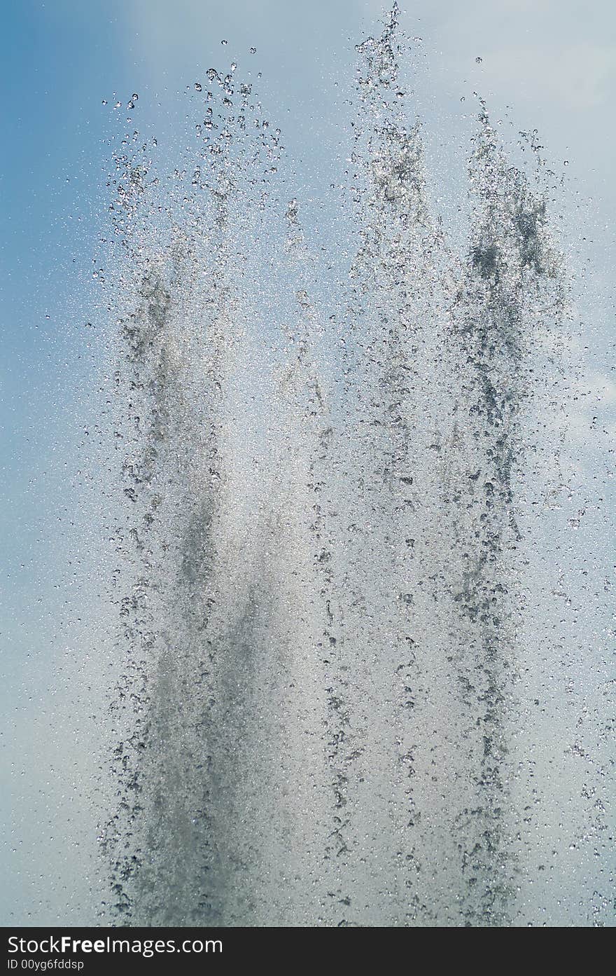 Water drops on the blue sky. Water drops on the blue sky