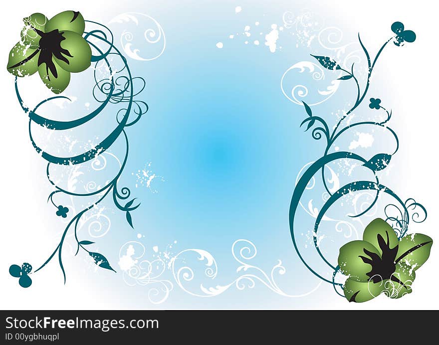 Illustration of a floral background