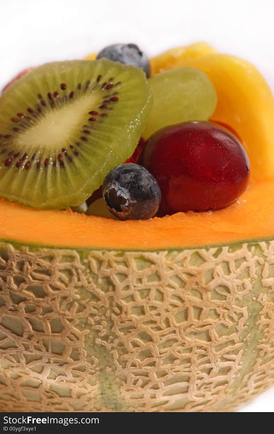 Fruits on a withe background.