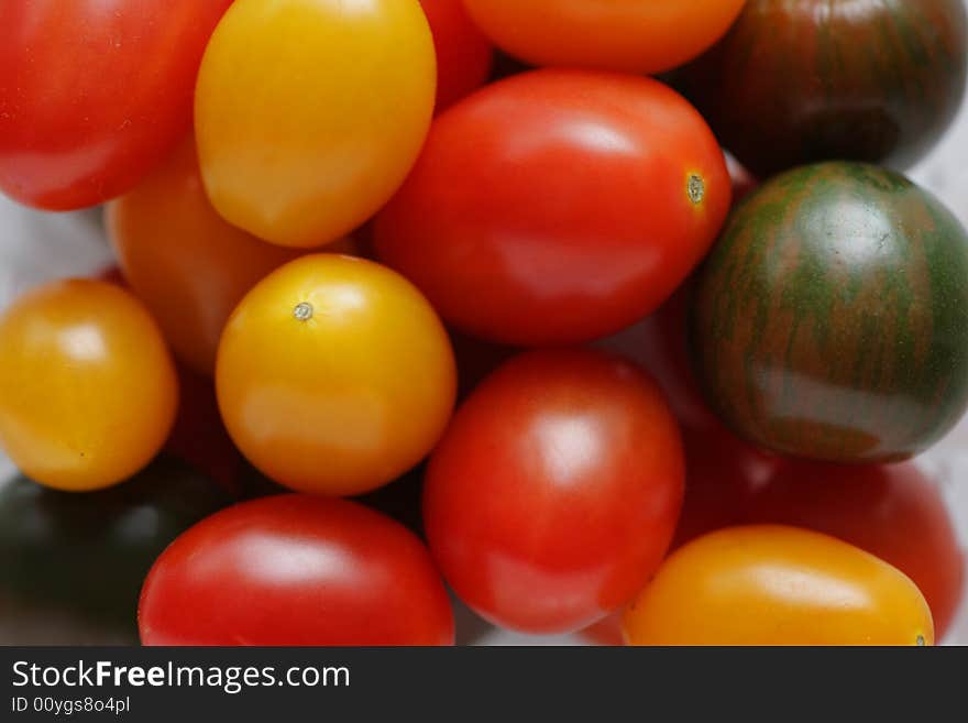 Colorful tomatoes background