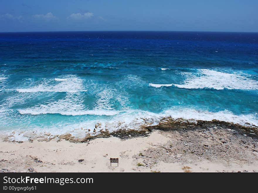 The view from the lighthouse to Punta Sur Eco park beach on Cozumel island, Mexico. The view from the lighthouse to Punta Sur Eco park beach on Cozumel island, Mexico.