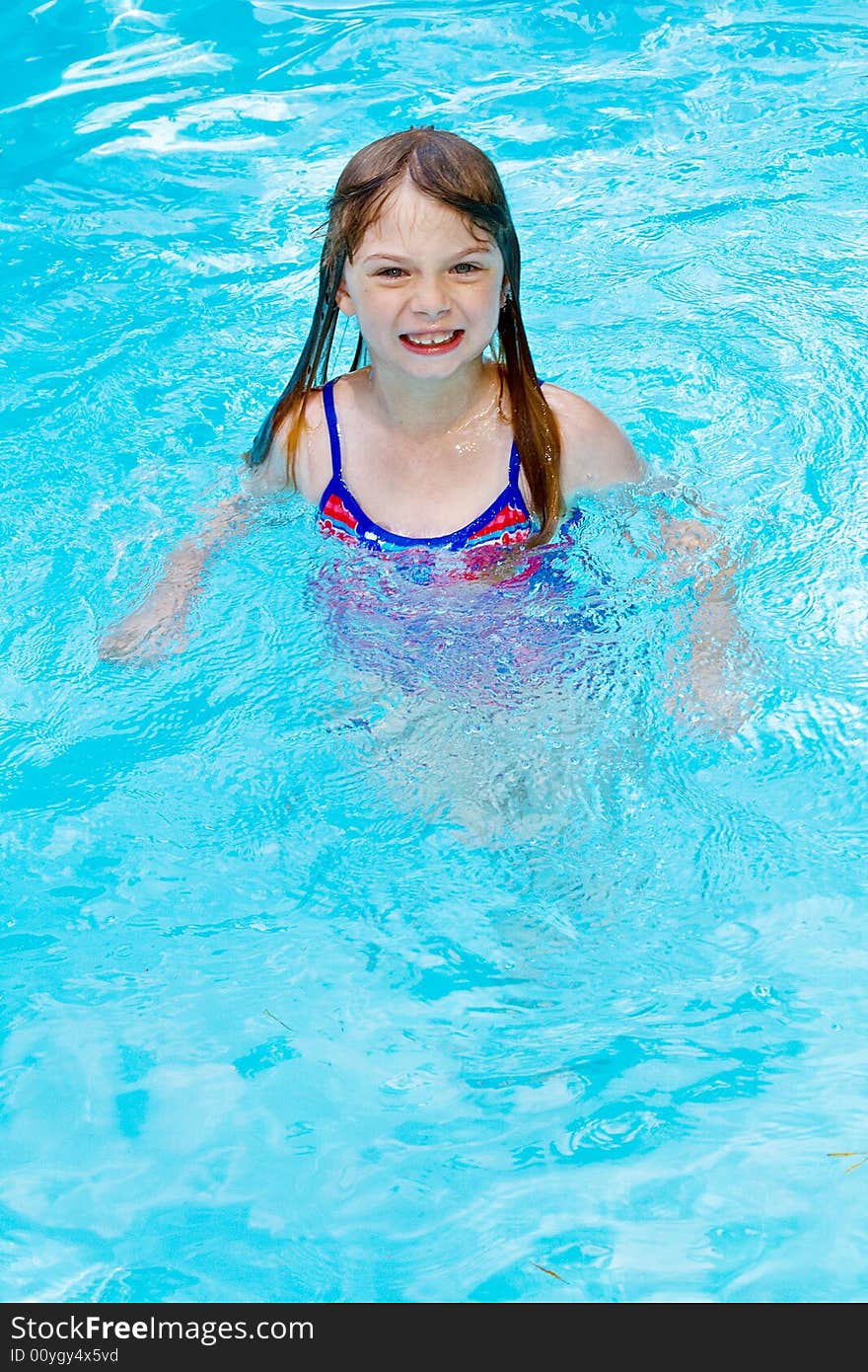 Girl Smiling Swimming