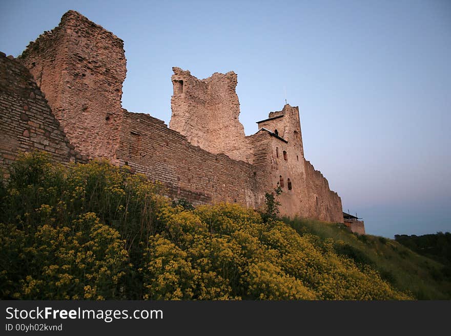 Ruins of a fortress on a hill in Rakvere, Estonia. Ruins of a fortress on a hill in Rakvere, Estonia