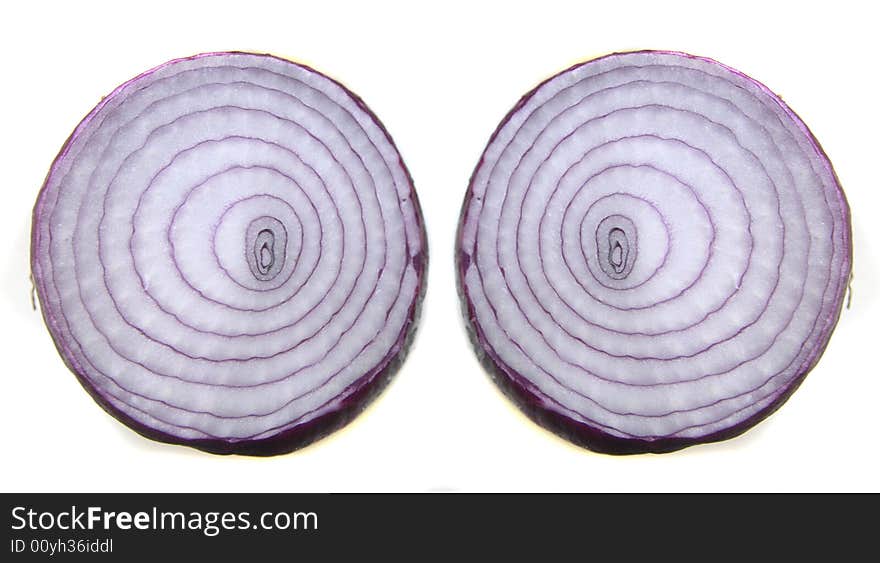 Onion Eyes On Isolated White