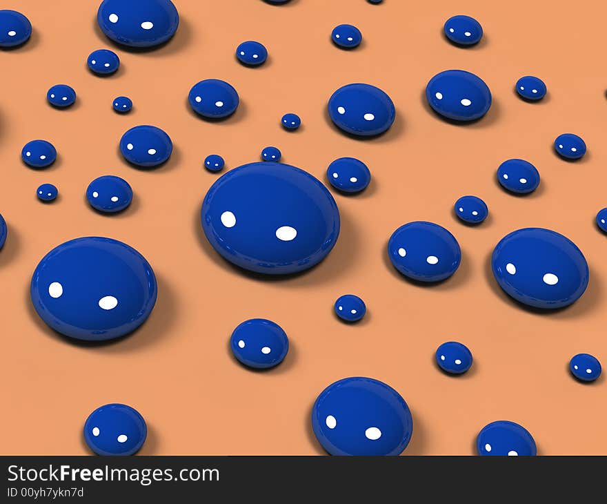 Isolsted blue abstract bubble background