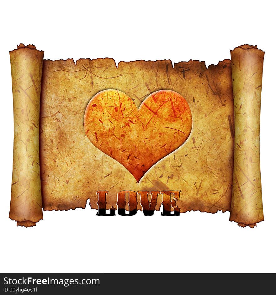 Love Heart Scroll