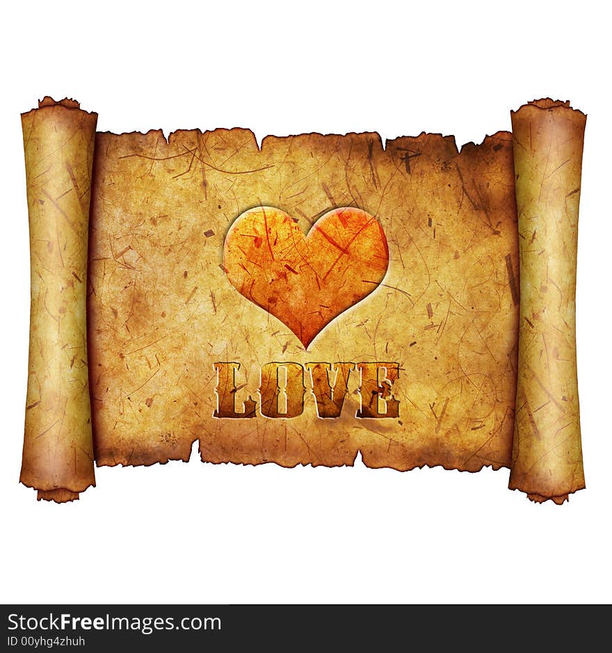 Love Heart Scroll