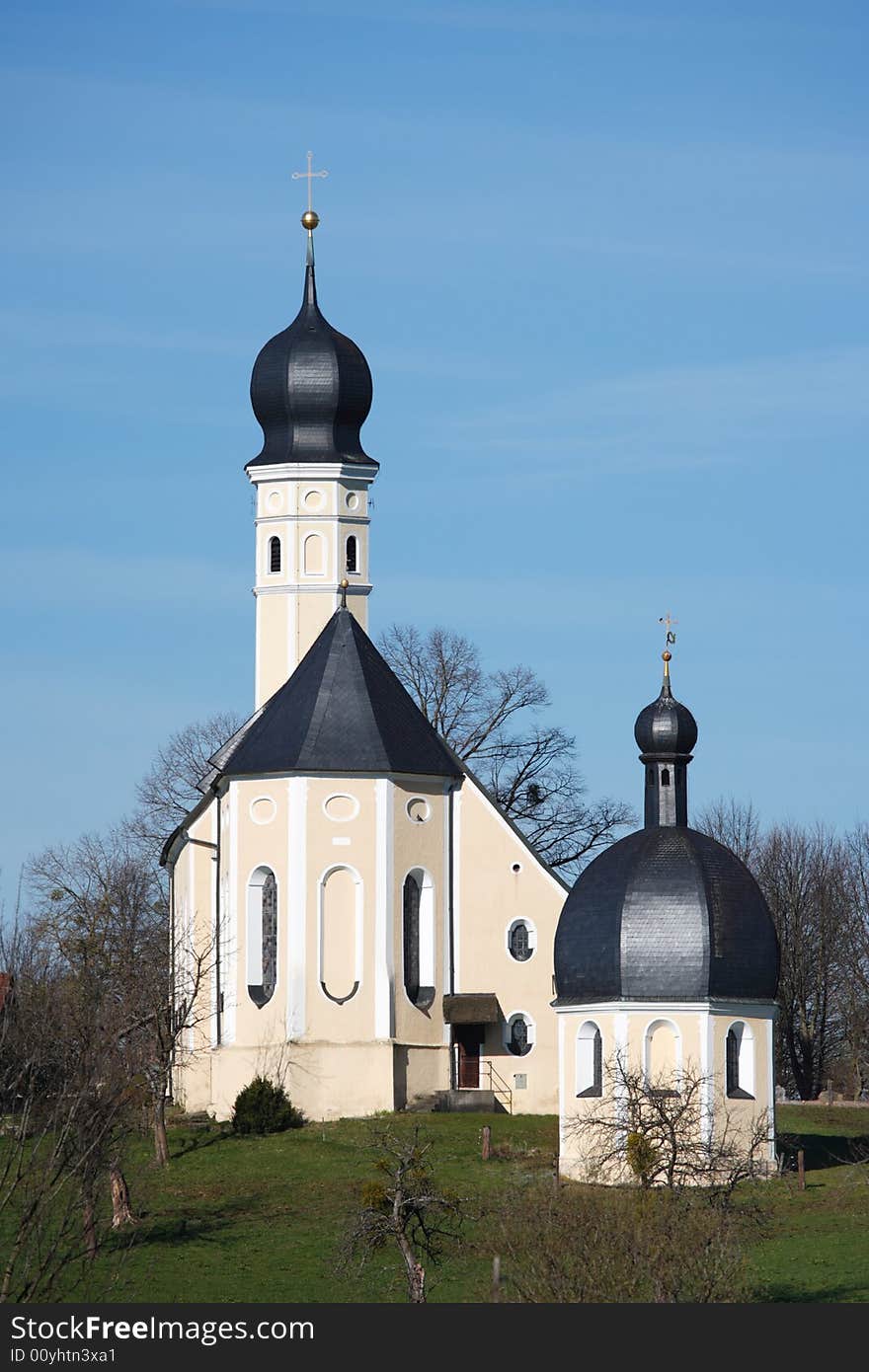 Baroque church in bavaria, germany