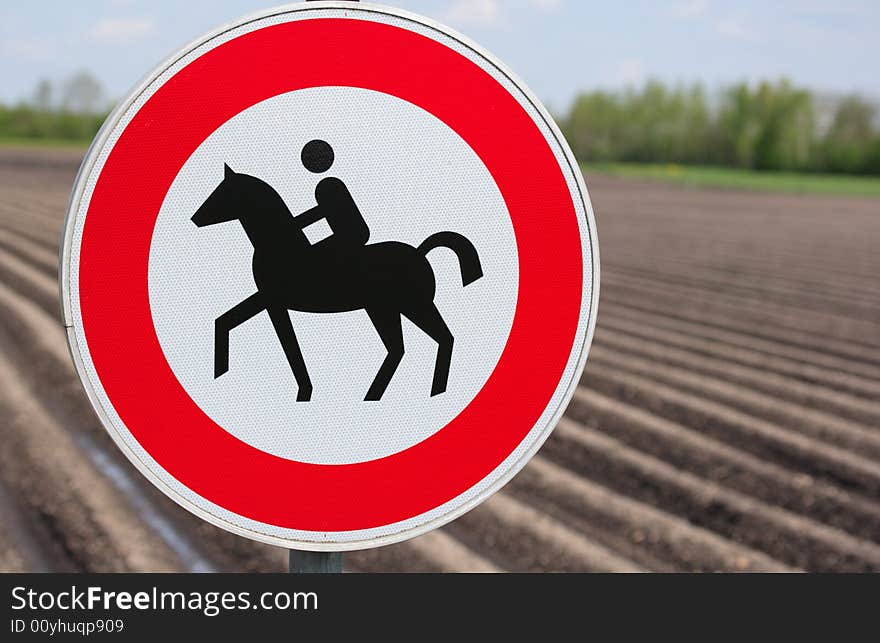 No horses allowed, sign in germany