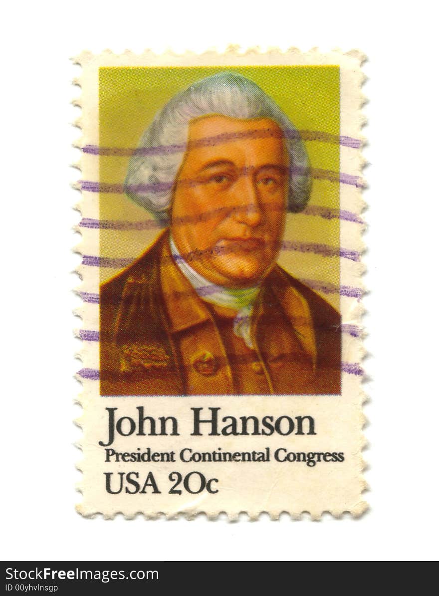 Old postage stamp from USA 20 cent - John Hanson