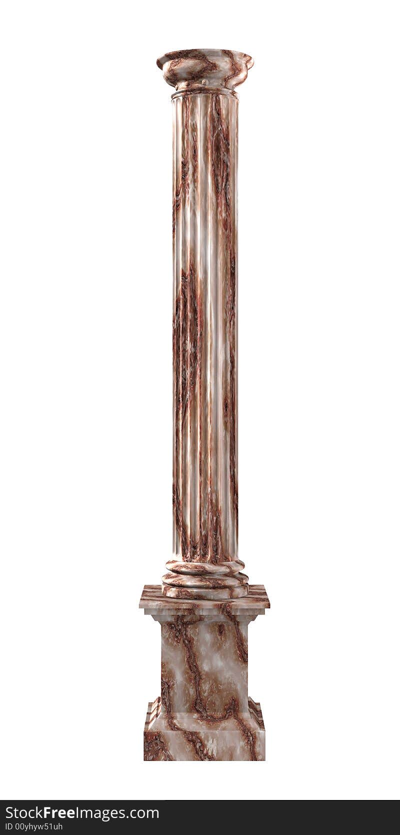 3d rendered illustration of a marble column