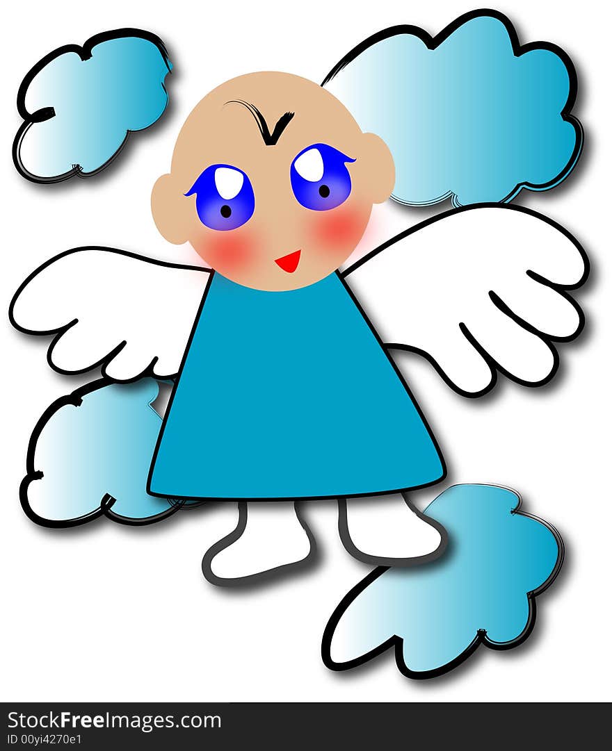 Illustration of a digital angel image