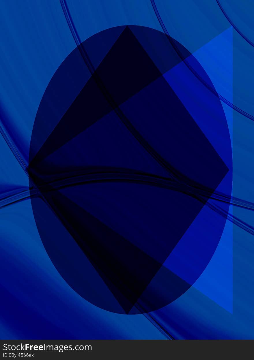 Geometric abstract in blue