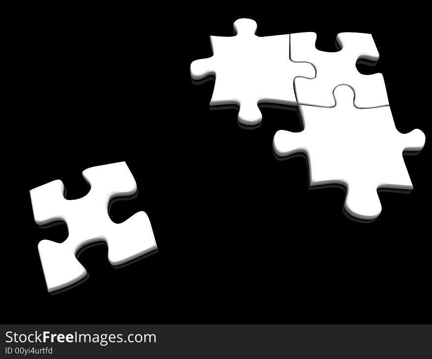 White jigsaw