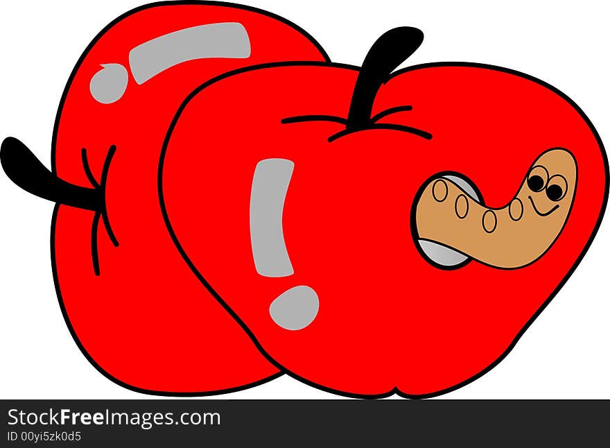 Vector illustration of an apple