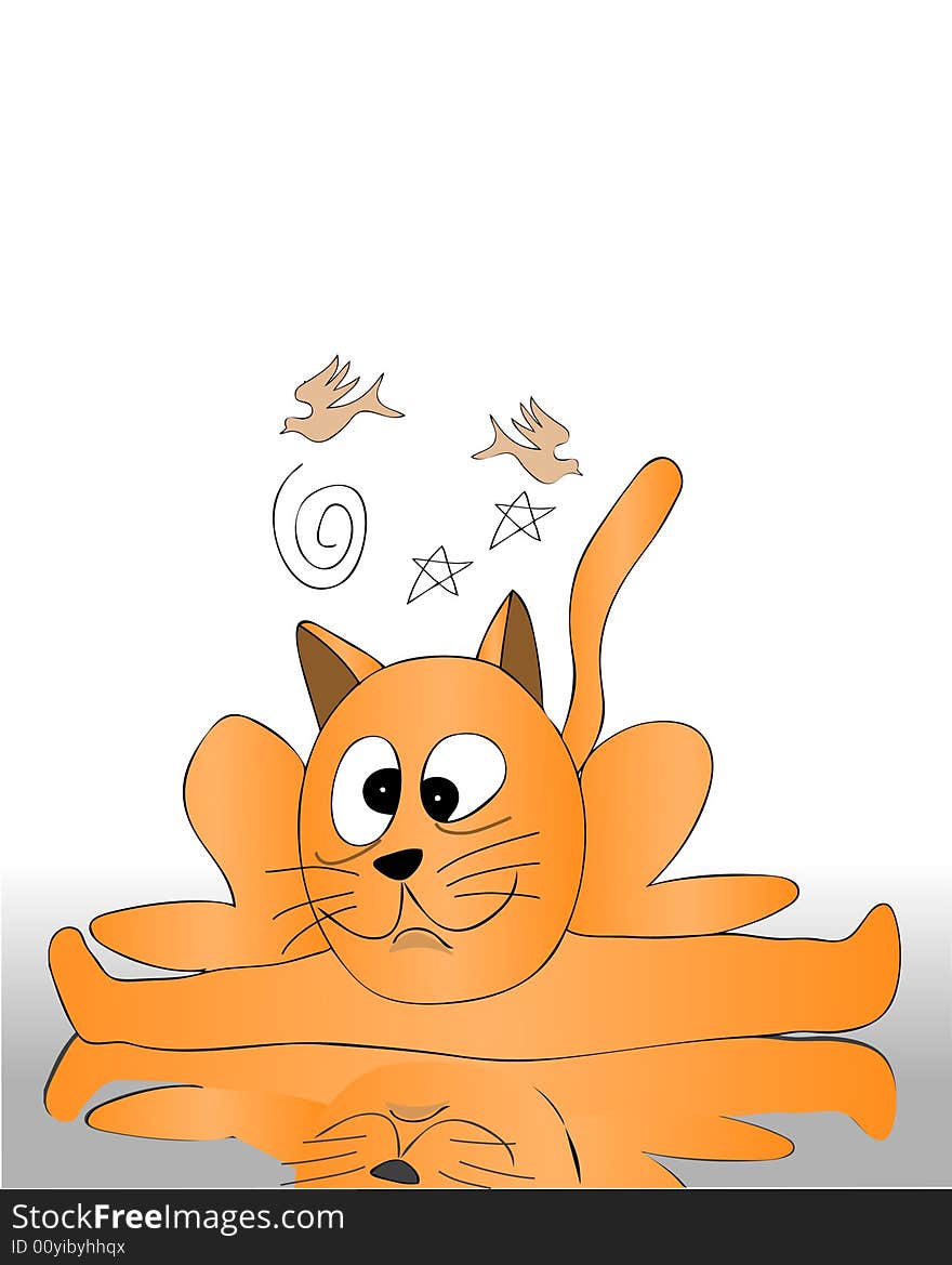 Vector illustration of a cat