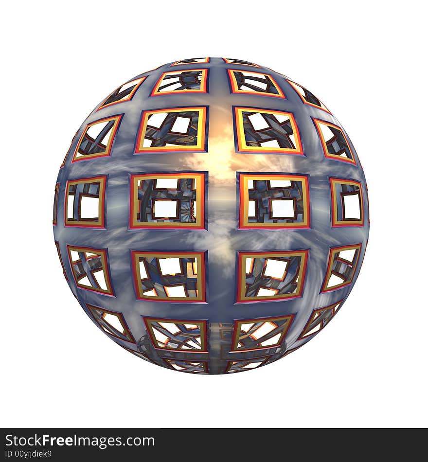 Extremely high resolution 3D sphere rendered at maximum quality. Extremely high resolution 3D sphere rendered at maximum quality