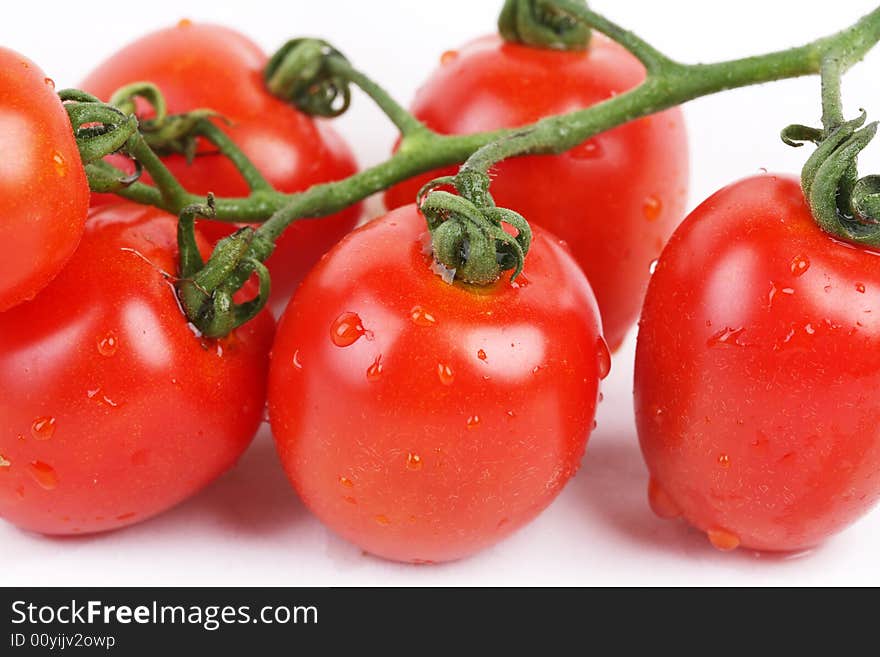 Fresh tomato with white background