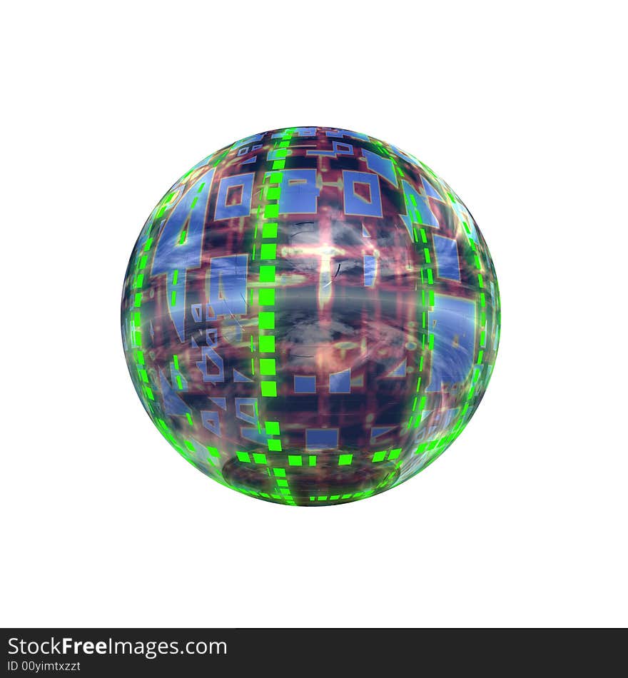 Extremely high resolution 3D sphere rendered at maximum quality. Extremely high resolution 3D sphere rendered at maximum quality