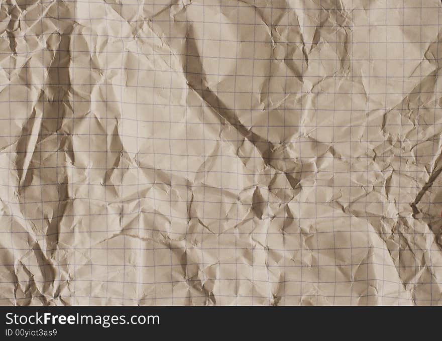 Old Crumpled Squared Paper