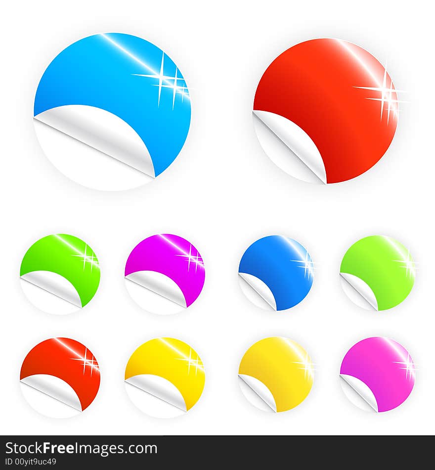 Glossy and shiny retail buttons