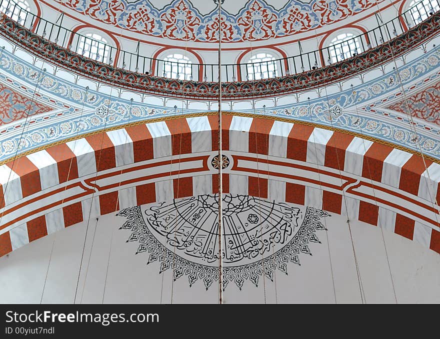 Inside the mosque, istanbul, turkey