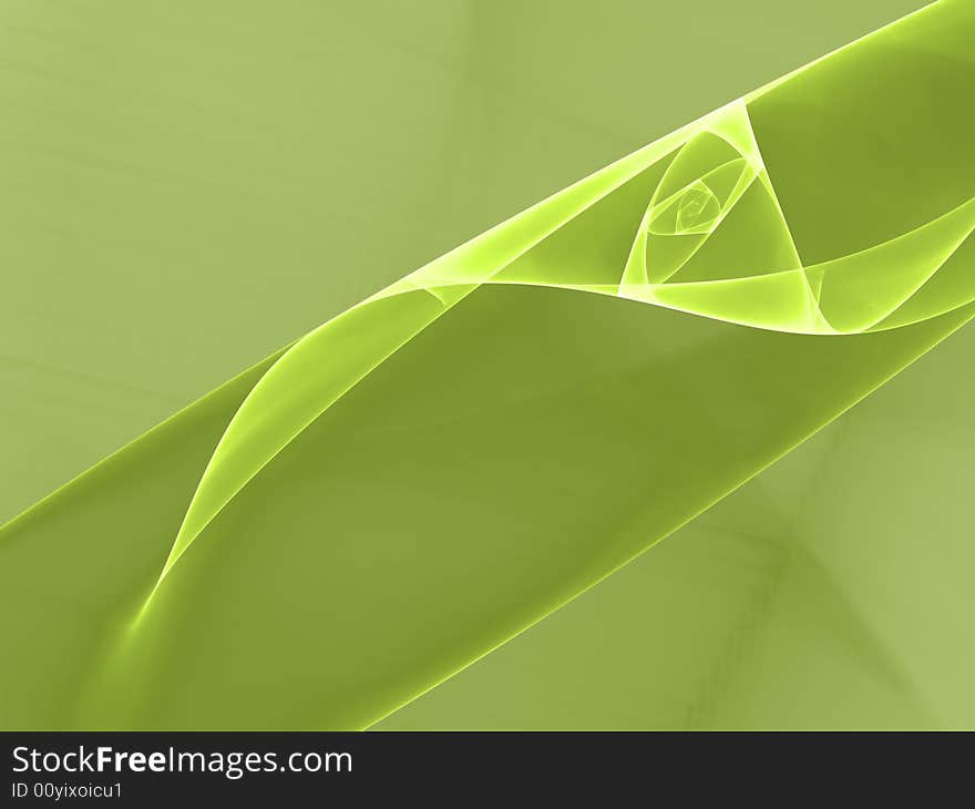 Green flame. Digital illustration. Backgrounds.