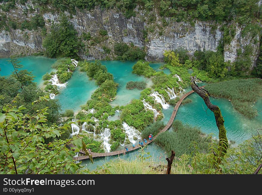 Green waterfalls, nacional park in croatia