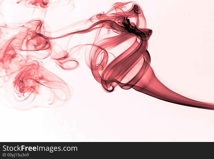 Red wavy smoke