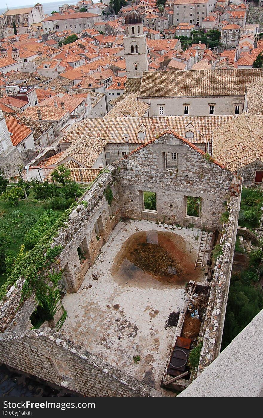 View to old town in Croatia