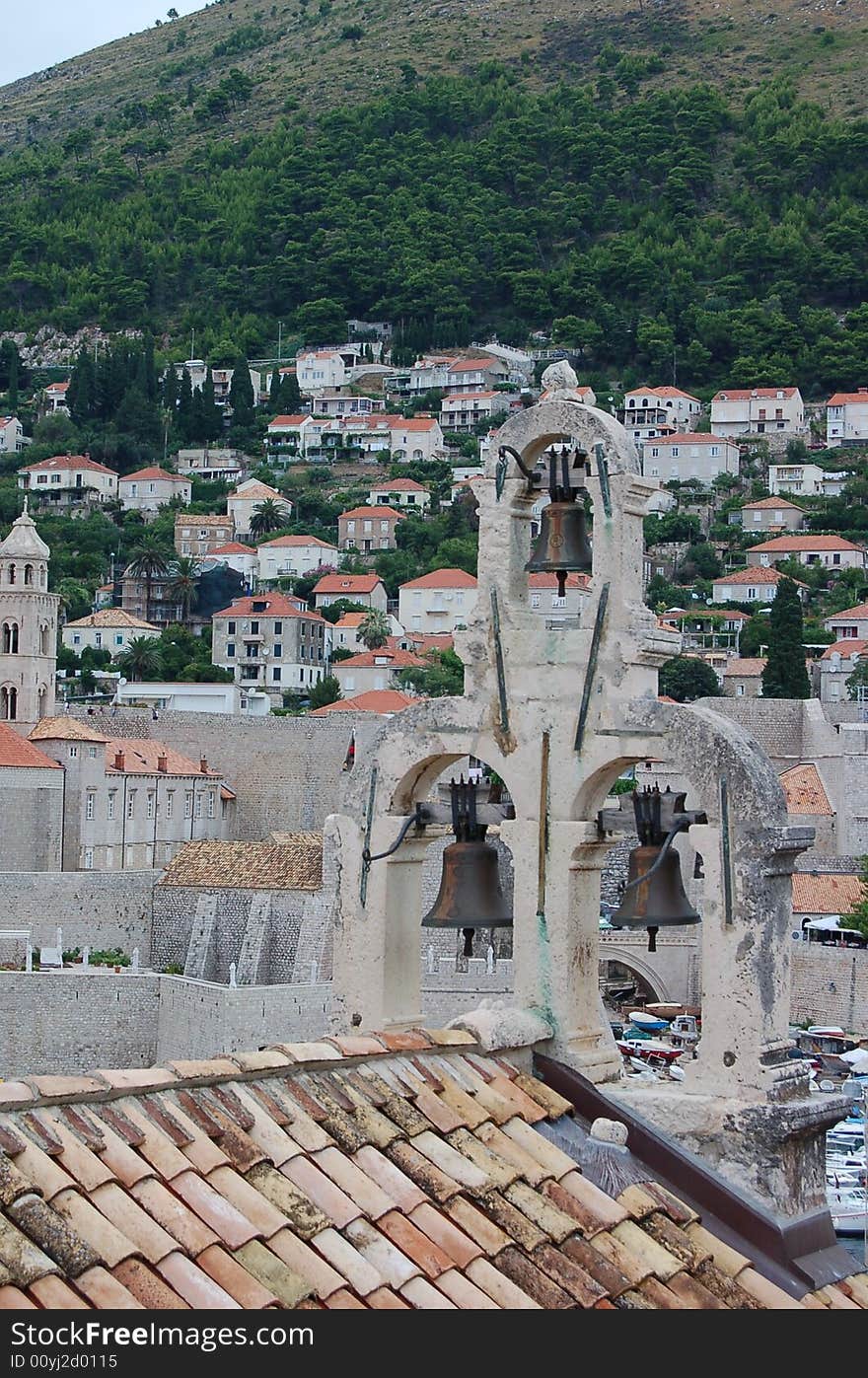 View to old town in Croatia, city Dubrownic