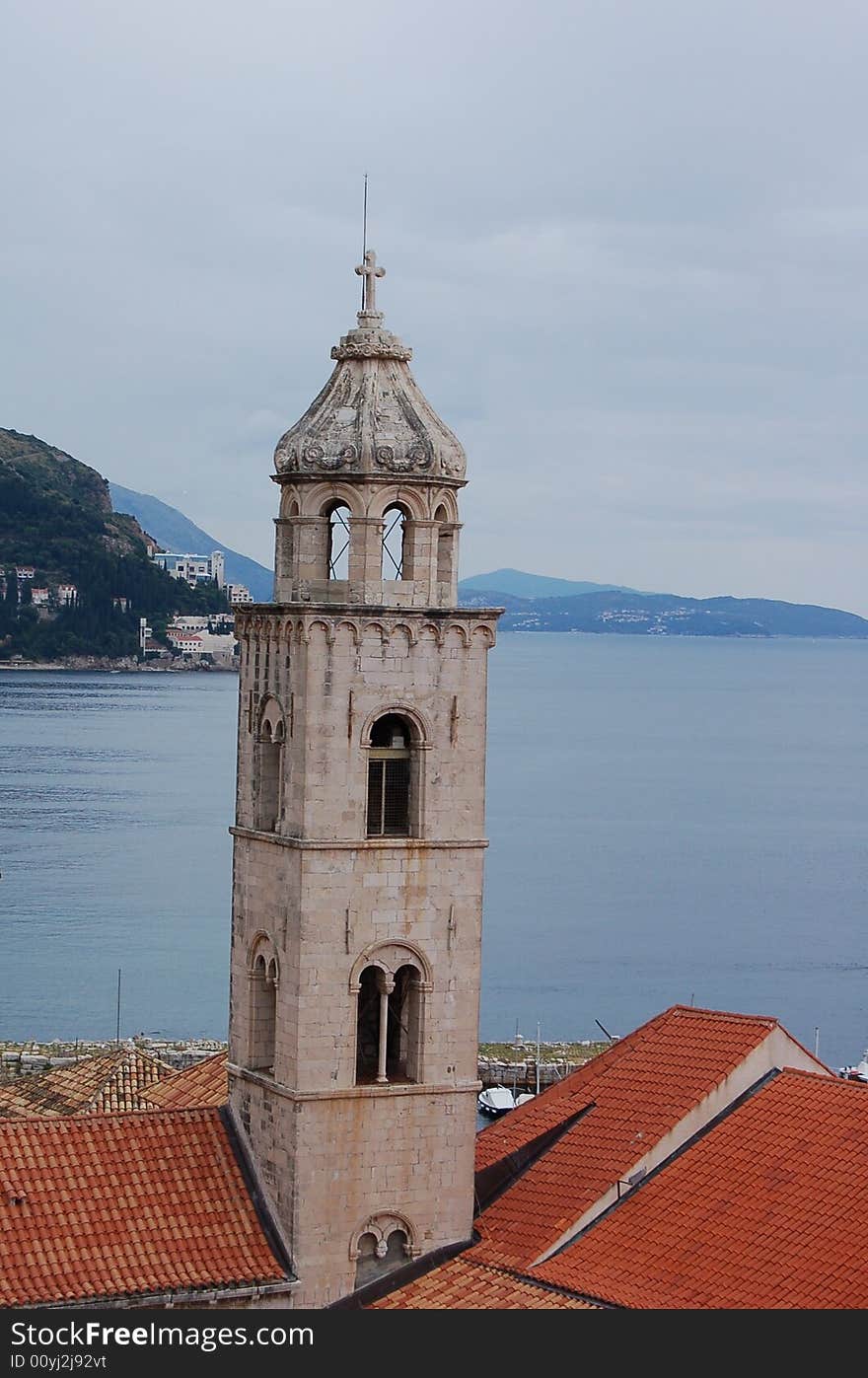 View to old town in Croatia, city Dubrownic