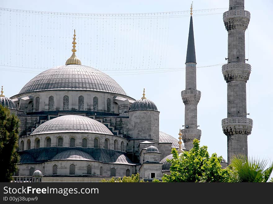 Dome and minarets of the mosque